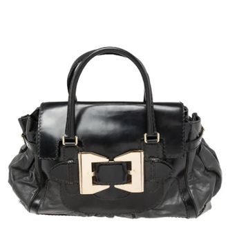 Gucci Pre-owned Leather totes - Dames - Vintage Handtas - Zwart - ONE Size - Vintage