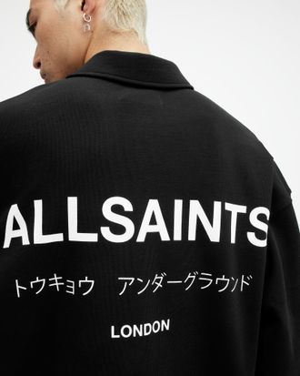AllSaints Underground Logo Polo Neck Sweatshirt