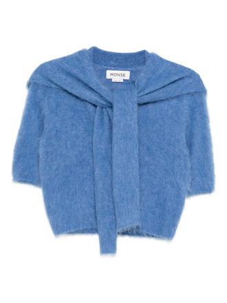 Monse knitted scarf top - Blue