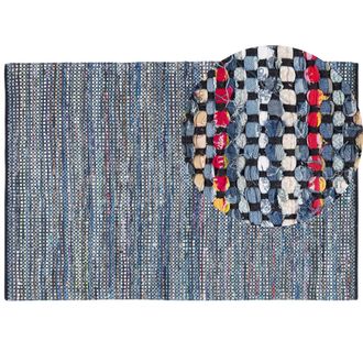 Beliani Beliani - Alfombra Multicolor De Algod&oacute;n 160 X 230 Cm Rectangular Tejida A Mano Alanya
