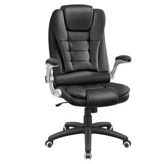 Songmics Silla de oficina ergon&oacute;mica con reposacabezas de color negro