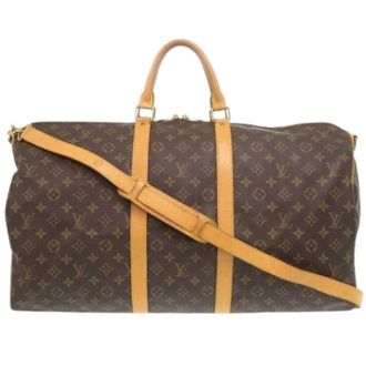 Louis Vuitton Pre-owned Weekend Bags, unisex, Brown, Size: ONE SIZE Pre-owned Canvas Weekend Bag