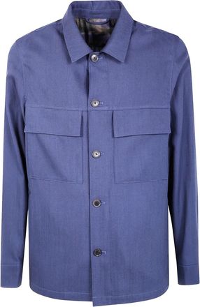 Paul Smith Giacca-camicia in lana - Blu