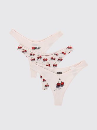 Diesel Set 3 slip in cotone stampato con logo Cherry