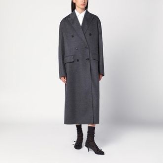 Prada Grey double-breasted wool and cashmere coat