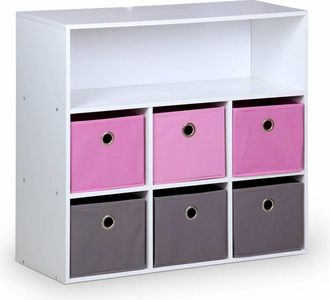 Sweeek Mueble infantill con 6 cestas, rosa