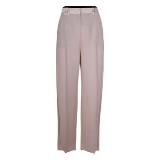 Marella Broeken, Dames, Beige, XS, Wol, Smoking Broek