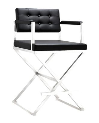 TOV Furniture Tov Furniture Director Black Steel Counter Stool