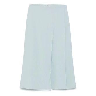 Ermanno Scervino Midi Skirts, female, Blue, Size: XS Pleat-detailed Midi Skirt