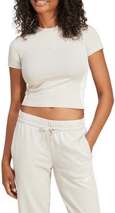 adidas 3-Stripe Baby T-Shirt in Wonder Alumina/White at Nordstrom Rack, Size Medium