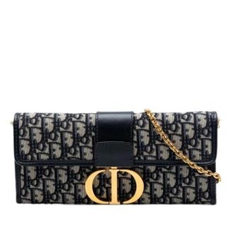 Dior Pre-owned Clutches, female, Blue, Size: ONE SIZE Pre-owned The Montaigne Shoulder Bag