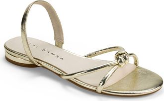 Yosi Samra Alison Knot Slingback Sandal in Gold at Nordstrom, Size 10