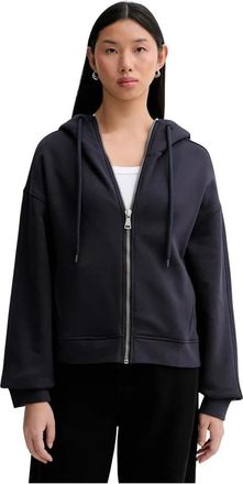Marc O'Polo Relaxed Hooded Sweatshirt - Dames - Vesten met rits - Blauw - XS - Katoen - Hoodies & sweatvesten