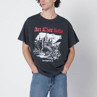 Gallery Dept. Black Washed Atk Castle Cotton T Shirt