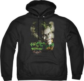 Gildan Batman Arkham Asylum Welcome To The Madhouse Adult Pull Over Hoodie / Hooded Sweatshirt