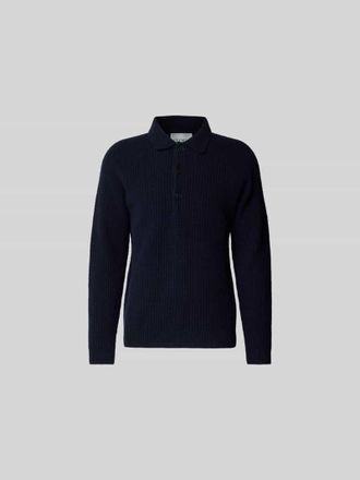 Closed Closed Pullover in Strick-Optik mit Polokragen in Dunkelblau, Gr&ouml;&szlig;e XL