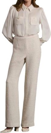 Weill Marilyn Wide Leg Pants In Ecru