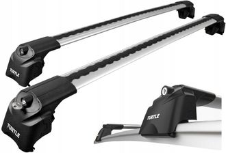 OEM Portaequipajes De Techo Turtle Air2 Air-2 De Base Baja, Plateado, 86/94