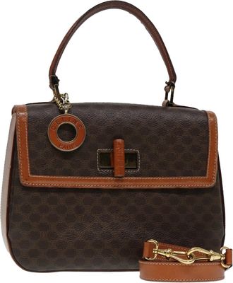 Celine Brown Canvas Handbag (Pre-Owned)