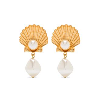 Jennifer Behr Shell-pearl Earrings