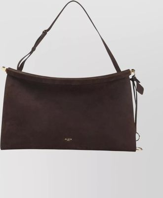 Alaia east west l leather shoulder bag