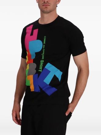 Comme Des Gar&ccedil;ons printed T-shirt - men - Cotton - S - Black
