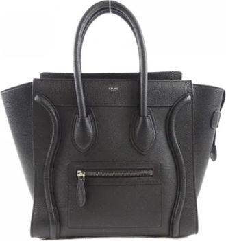 Celine Pre-owned Handbags, female, Black, Size: ONE SIZE Pre-owned Leather celine-bags
