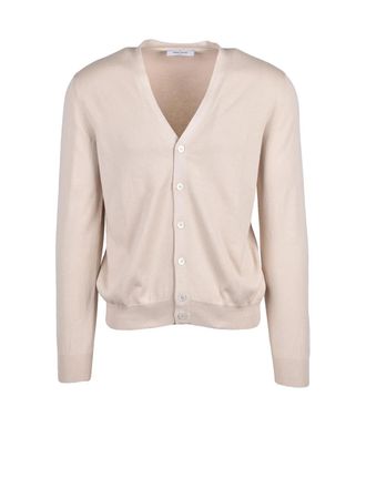 Gran Sasso Beige Cotton Cardigan