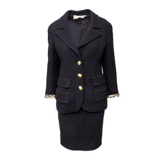 Valentino Boetiek wollen set met schildpadknopen - jaren 90