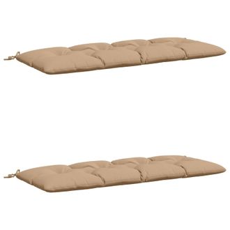 vidaXL Cuscini Per Panchina Vianen 2 Pz 100% Poliestere Sabbia Vidaxl