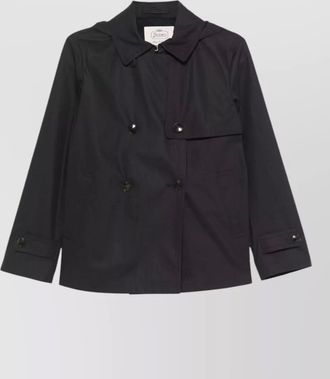 Herno hooded double breasted raincoat storm flap