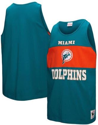Mitchell & Ness Mens Mitchell & Ness Aqua Miami Dolphins Retro Colorblock Tank Top at Nordstrom, Size Xxx-Large