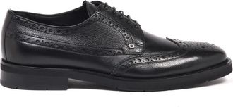 Baldinini Leren schoen met veters - Heren - Nette schoenen - Zwart - 45 EU - Leer - Schoenen