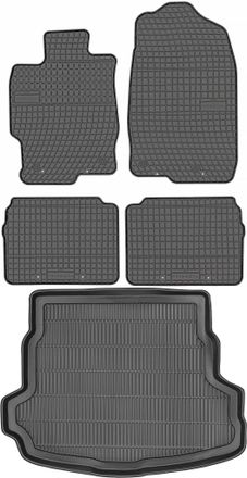 OEM Juego De Alfombrillas De Goma Para Mazda 6 Ii Gh1 Hatchback (2007-2012) + Alfombrilla Para El Maletero
