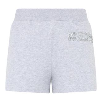 Moschino Elegante lichtgewicht stoffen shorts - Dames - Bermuda - Grijs - M - Katoen - Korte Broeken