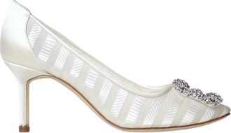 Manolo Blahnik Pumps - Dames - Pumps - Wit - 39 EU - Schoenen