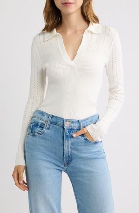 Madewell Johnny Collar Sweater in Lighthouse at Nordstrom, Size Xx-Small