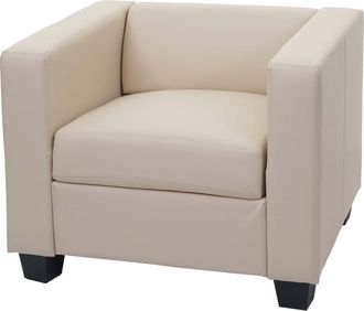 Hhg Hhg - Nunca Usado] Sill&oacute;n Lille, Polipiel, Color Crema