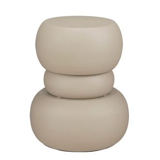 MiCa Decorations Mesa auxiliar Zea Blanco roto H51xB42xL42cm