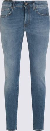 Pantaloni Torino Blue Cotton Jeans