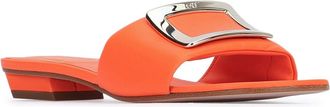Roger Vivier Womens Mule Orange Upper Suede Sandal