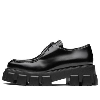 Prada (WMNS) PRADA Monolith Pattern Calf Pointy Derby Shoes Black 1E719M_055_F0002_F_055