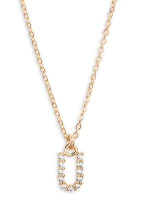 Set & Stones Gemma Initial Necklace in Gold /U at Nordstrom