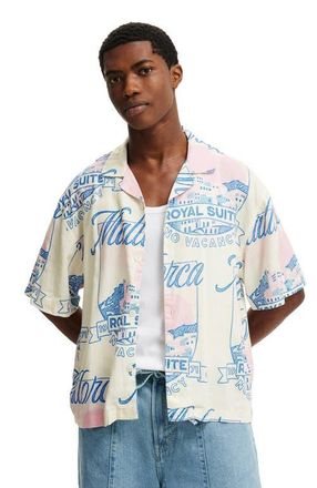 Cotton On Mens Cabana Short Sleeve Shirt in Cream Puff Mallorca Print at Nordstrom, Size X-Small