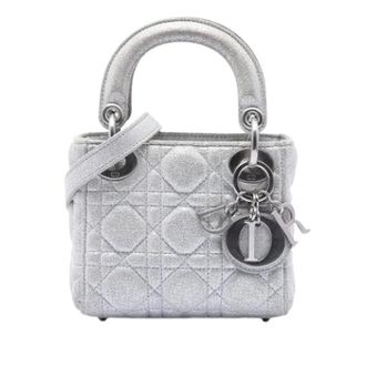 Dior Pre-owned Lady Dior - Dames - Pre-owned - Grijs - Maat: ONE Size Leer