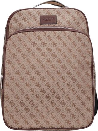 Guess Tassen, Heren, Beige, ONE Size, Leer, Rugzak van kunstleer