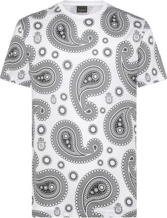 Billionaire Boys Club Tops, Heren, Wit, S, Katoen, T-Shirt Ronde Hals Paisley