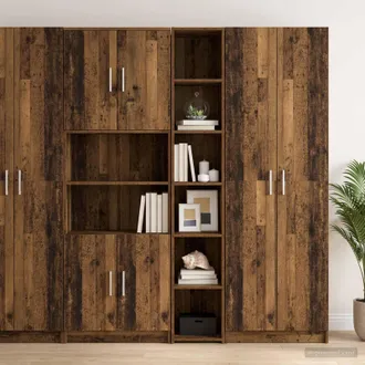 vidaXL Vidaxl Credenza Legno Antico 30 X 41 X 185 Cm Legno