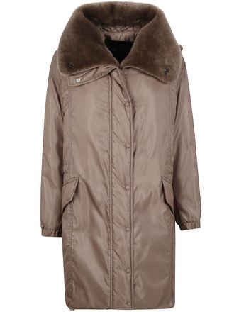 BLANCHA Straight Merino Shearling And Nylon Fabric Parka