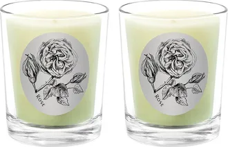 Qualitas Rose Two Scented Beeswax Candle Set